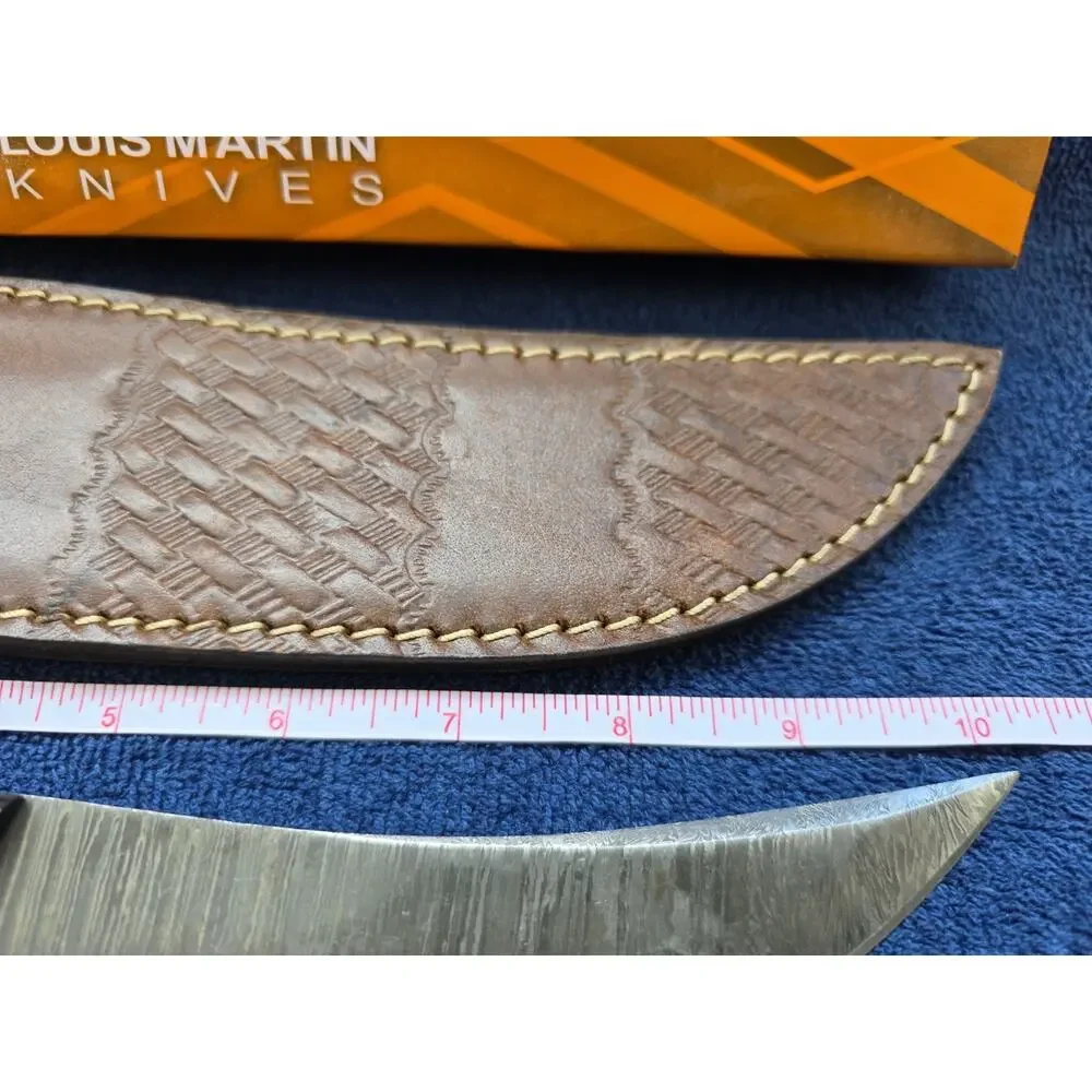 Hunting Bowie Knife 10.25 Inch Custom Forged Damascus Blade LMK Knives #7418